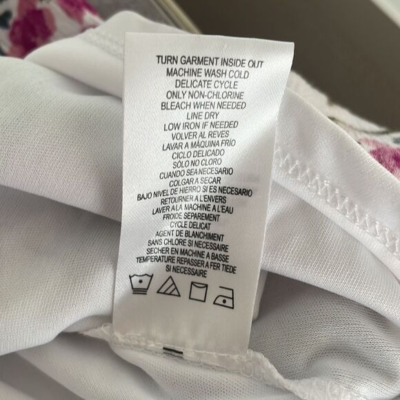 NINA LEONARD Gauzy Flowy Braided Strap Mixed Floral Patchwork Trapeze Dress XL - Picture 9 of 11